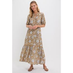 LOVE TOMAS BY EMERSON FRY Arles Satin Lucy 4 Short Sleeve Dress NWT L